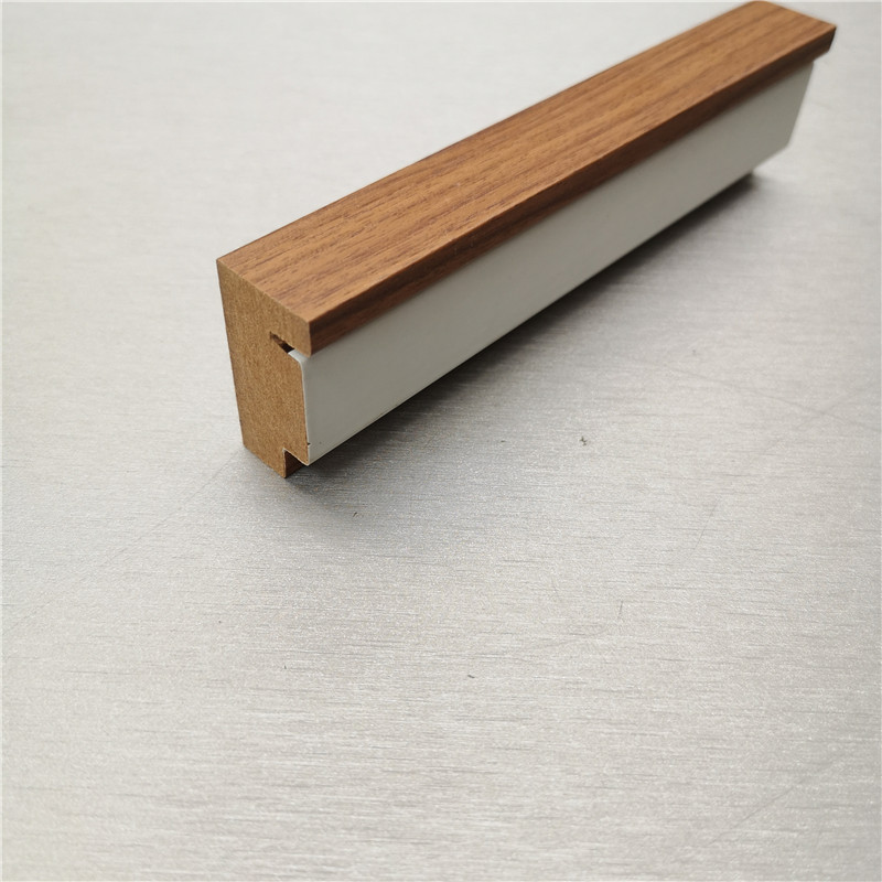 厂家定制窄边无框画框条 l型密度板贴纸pvc相框线条 开槽相框线条