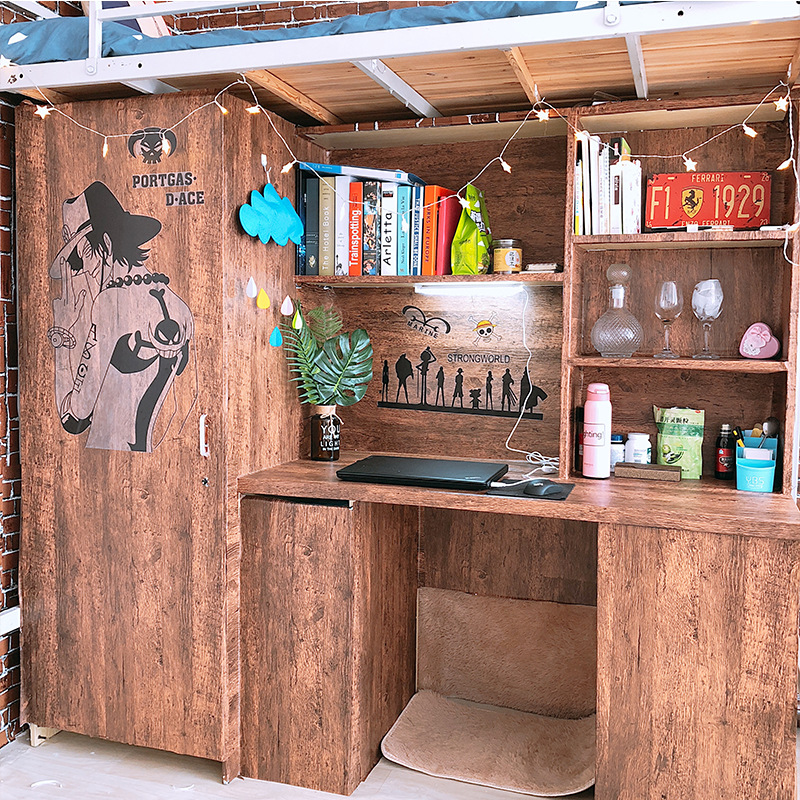 大学生宿舍墙纸ins改造北欧墙纸宿舍男生潮酷个性网红壁纸背景墙