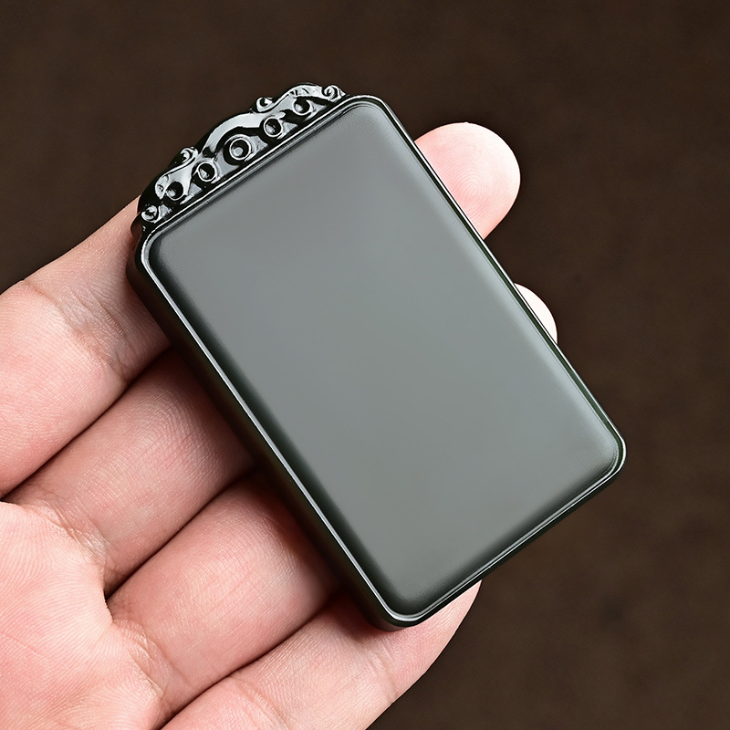 新疆和田玉无事牌男女款吊坠可刻字青玉塔青一细料玉牌子