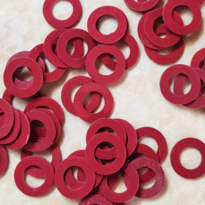 厂家销售红钢纸绝缘垫片 红介子纸圈 圆形纸垫片