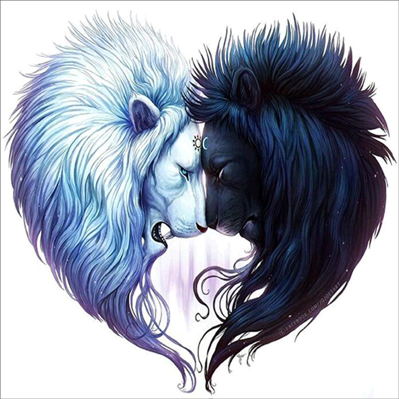 外贸diy钻石画 动物系列狮子头像装饰挂画 来图来样定制 厂家直销