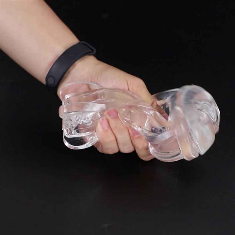 透明飞机杯 男用日本自慰器 水晶阴茎训练杯 旋转夹吸性成人用品