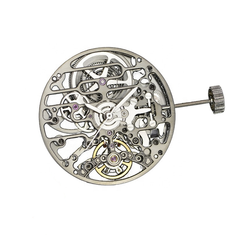 手表机芯改装 手表配件双镂空自动机械机芯日本进口8n24 8n40 oem