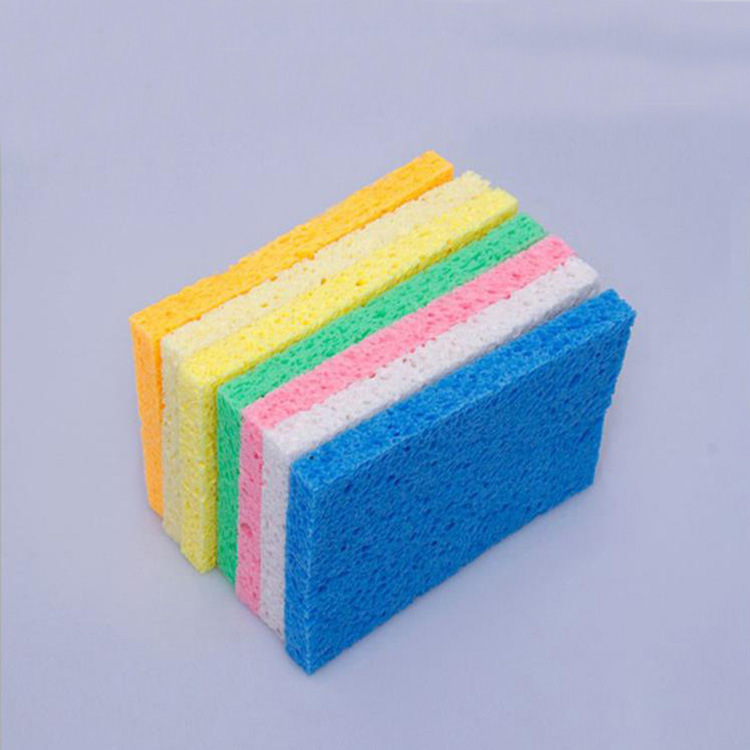 工厂定做 直供高密度压缩清洁海绵面扑白色10倍吸水膨胀木浆棉