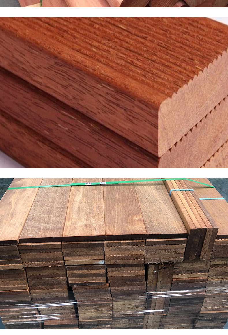 厂家供应菠萝格木板材 抗弯菠萝格户外木地板 露台公园菠萝格木材