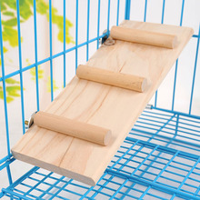 防滑木板实木楼梯 松鼠跳台 小宠物木制玩具梯子 龙猫跳板