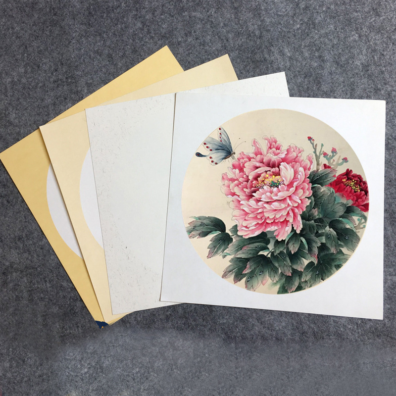 加厚宣纸国画卡纸免装裱镜片纸生宣纸书法作品纸水墨画纸水彩画