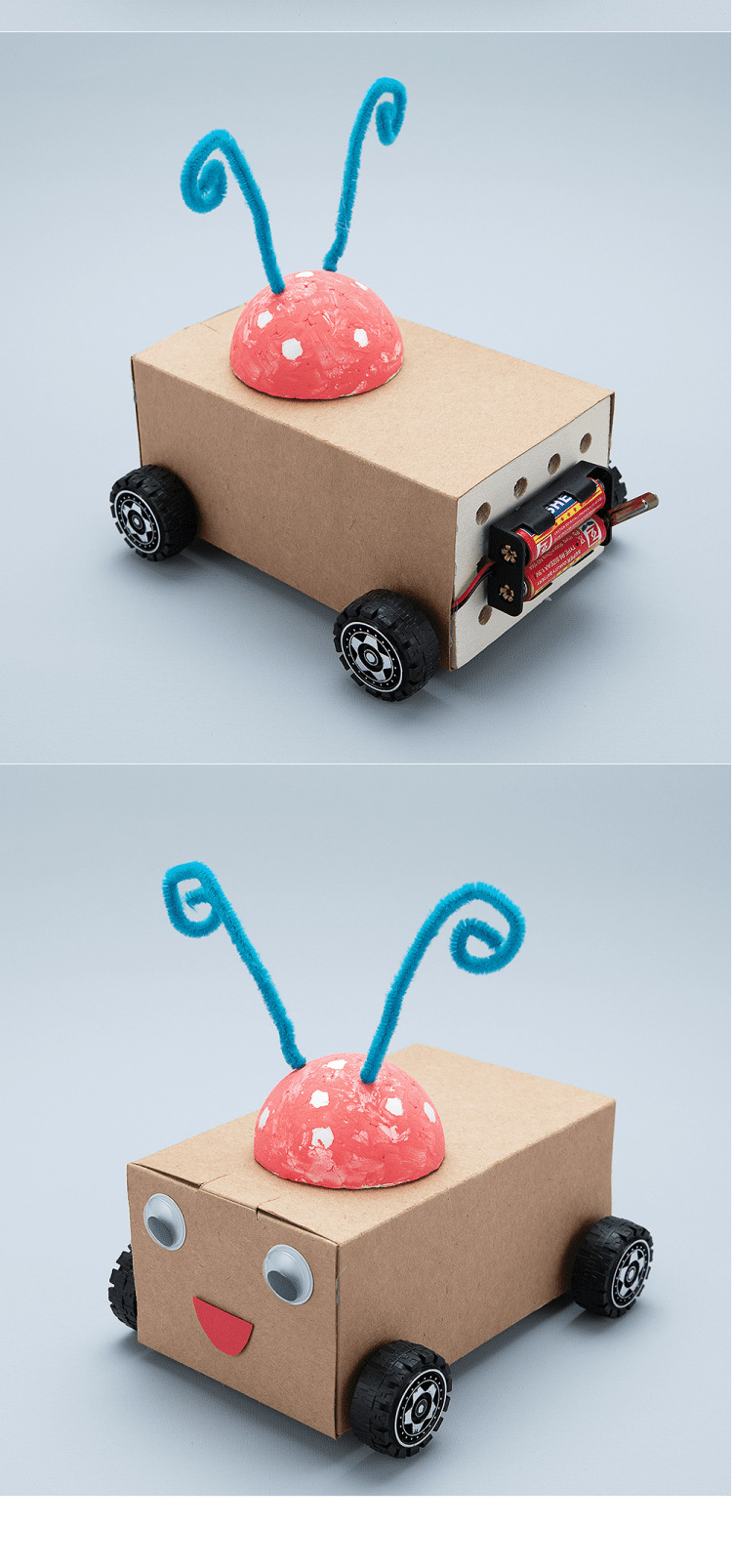 科技制作小发明自制扫地机器人科学实验玩具废物利用创意环保手工