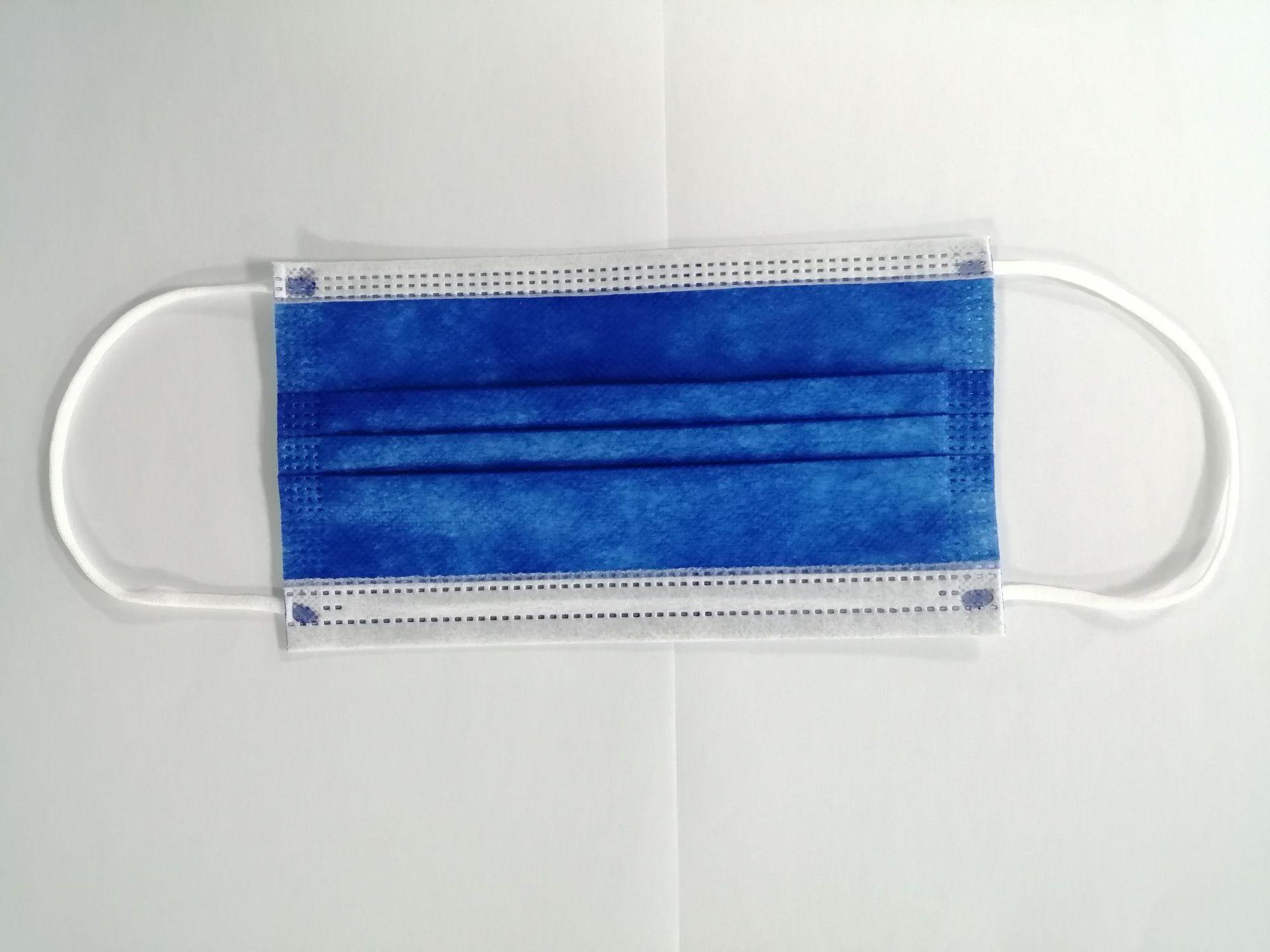 宝蓝彩色多色三层民用防护尘现货批发成人一次性95平面口罩厂家