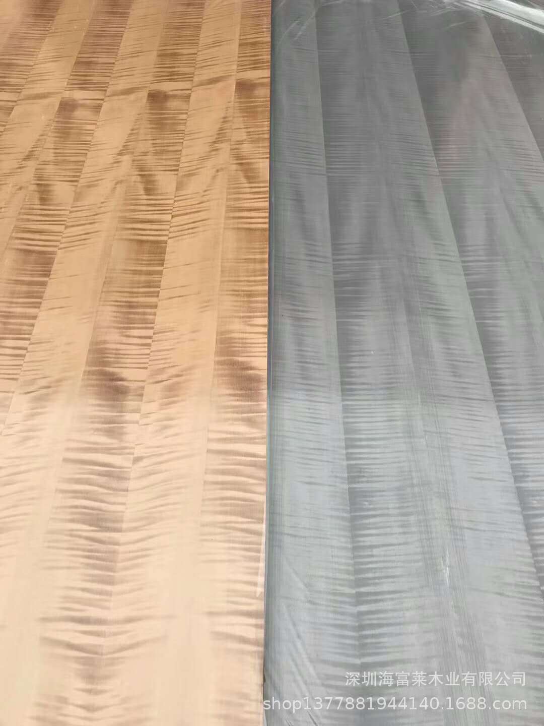 枫木强影染色木皮-山纹白枫木皮-染色枫影木皮-白枫木科技木皮