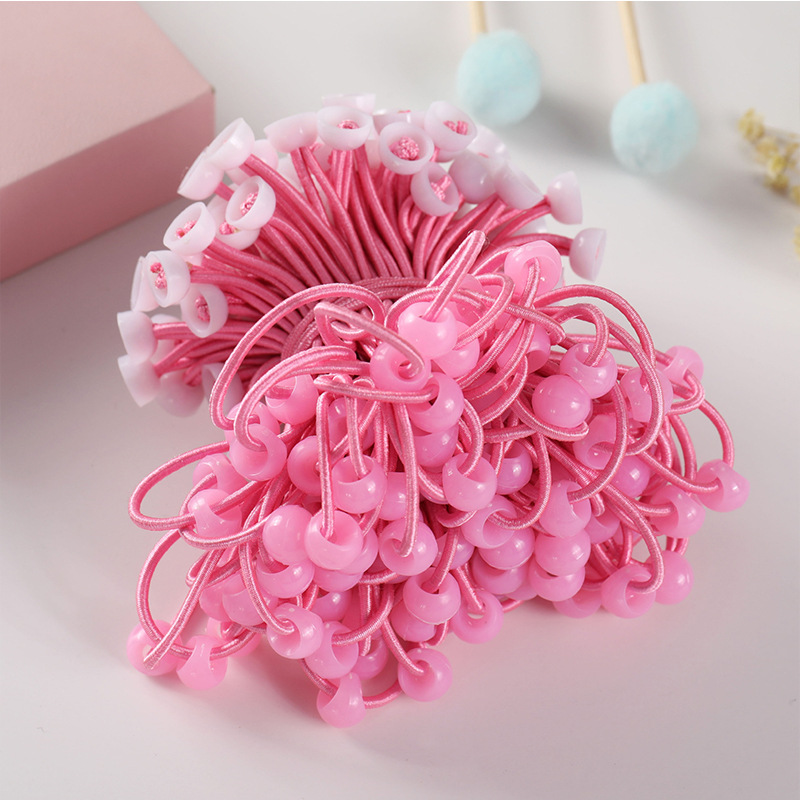 diy彩色头绳手工儿童髪圈可爱女孩发绳皮筋绑头绳打底配件小白碗