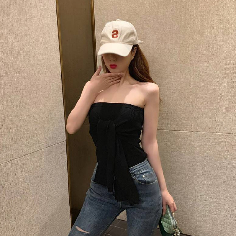 绑带针织衫抹胸外穿露肩裹胸上衣无肩带打底吊带内搭性感小背心潮