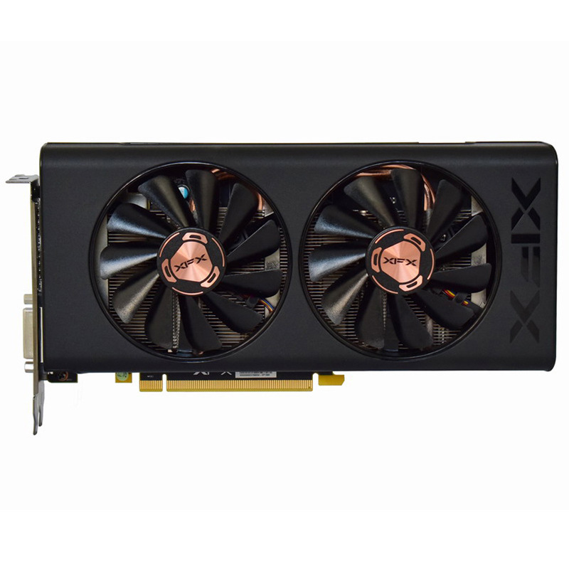 xfx讯景 rx 560xt 黑狼版 (双风扇) 8gb显存 14gbps频率 显卡