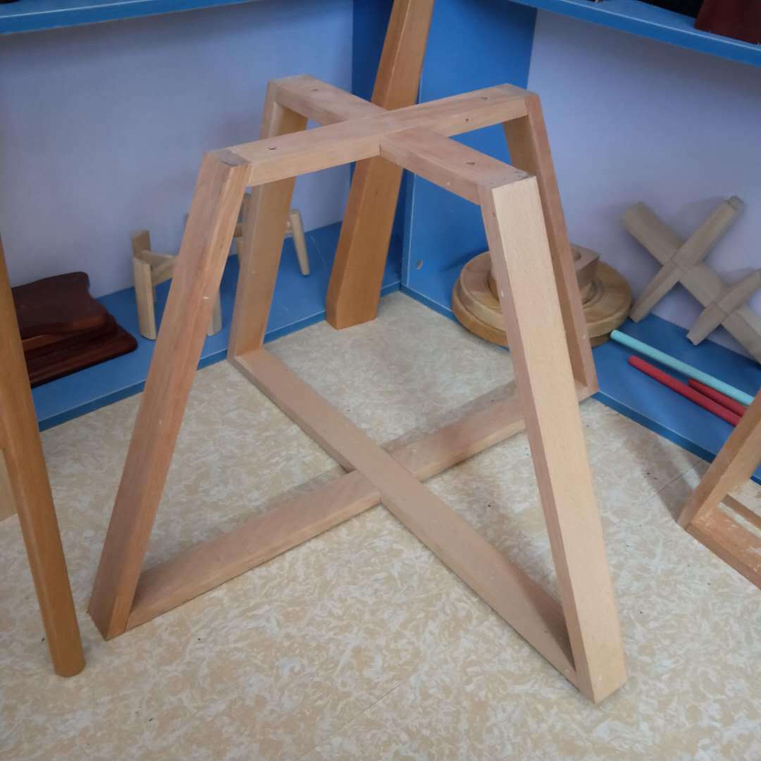 全实木加粗桌子支架餐桌桌腿长方形框架木桌脚桌子腿桌架子家具脚