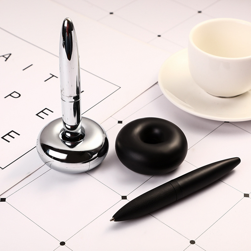 现货批发 创意悬浮台笔签字笔办公用品金属圆珠笔定制 文具广告笔