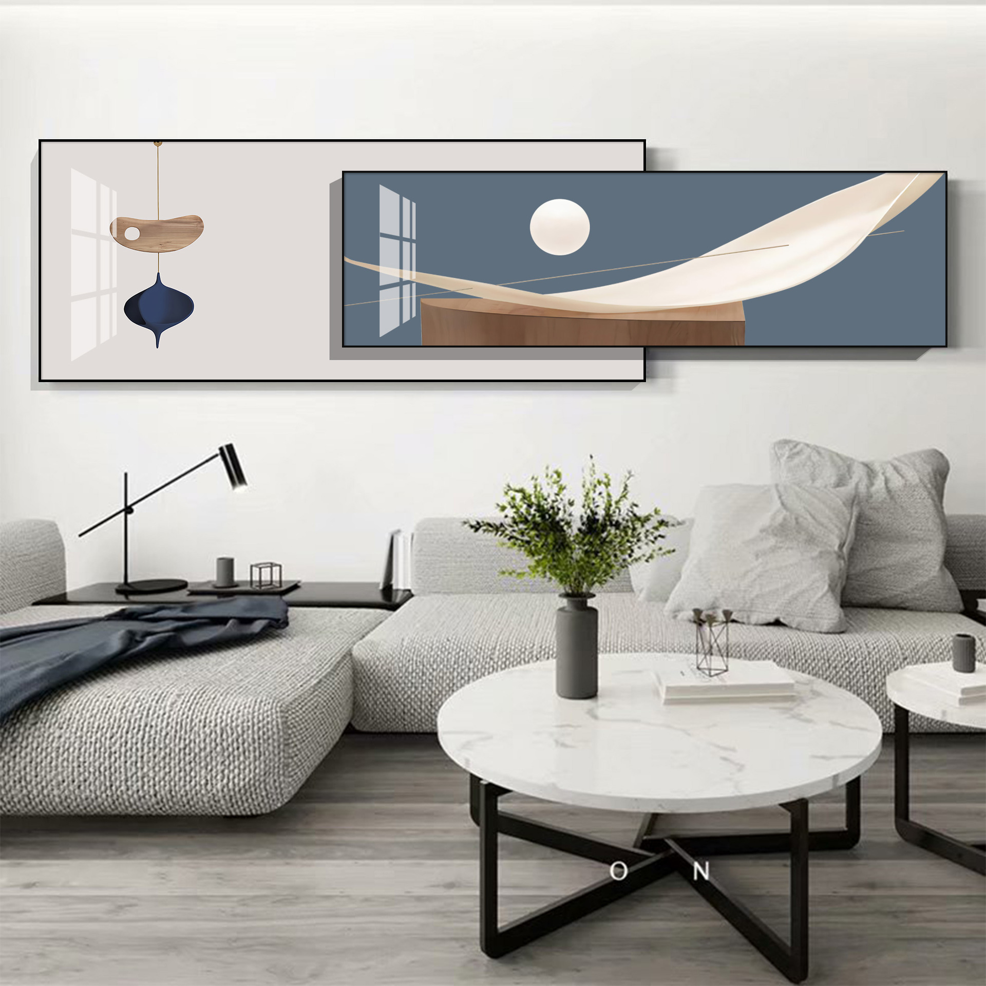 现代简约客厅装饰画沙发背景墙挂画大气轻奢创意壁画北欧墙画高档