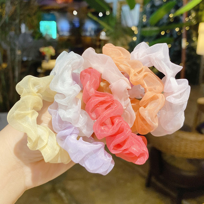 网红大肠圈韩式少女森系网纱皮筋ins简约绑头发女童可爱发圈头绳