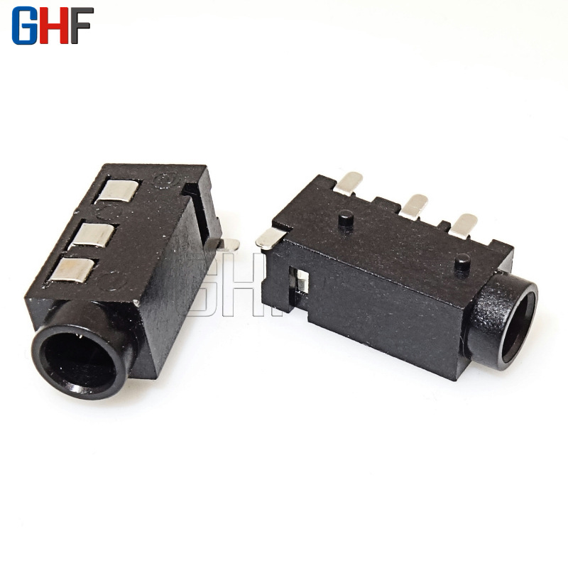 直销3.5mm耳机插座 pj320d音频插座母座四脚贴板 耳机座pj-320d