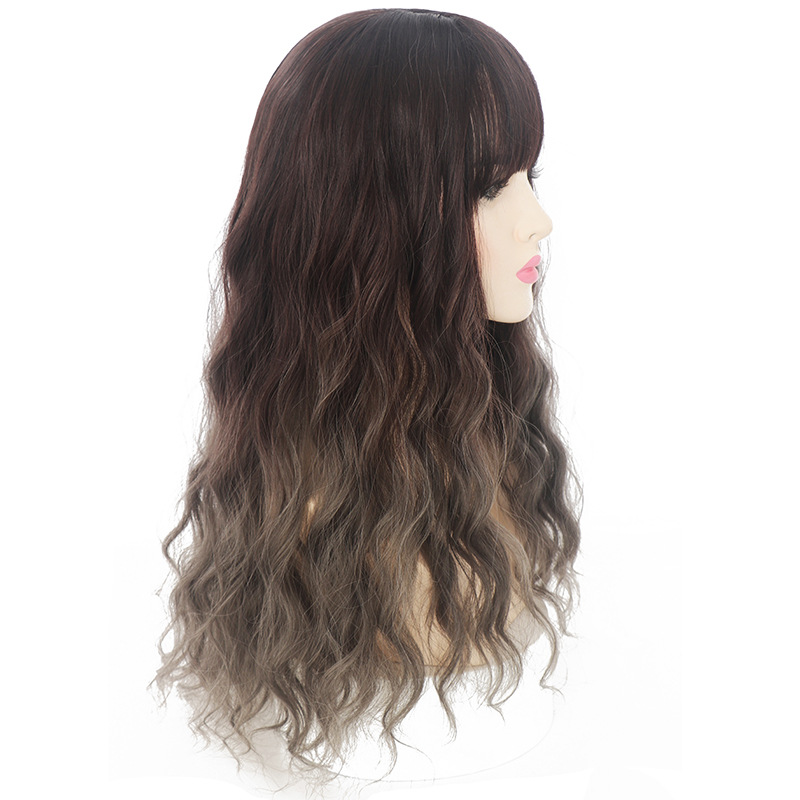 假发女中长发自然蓬松水波纹微卷卷发网红长卷发气质长发假发套