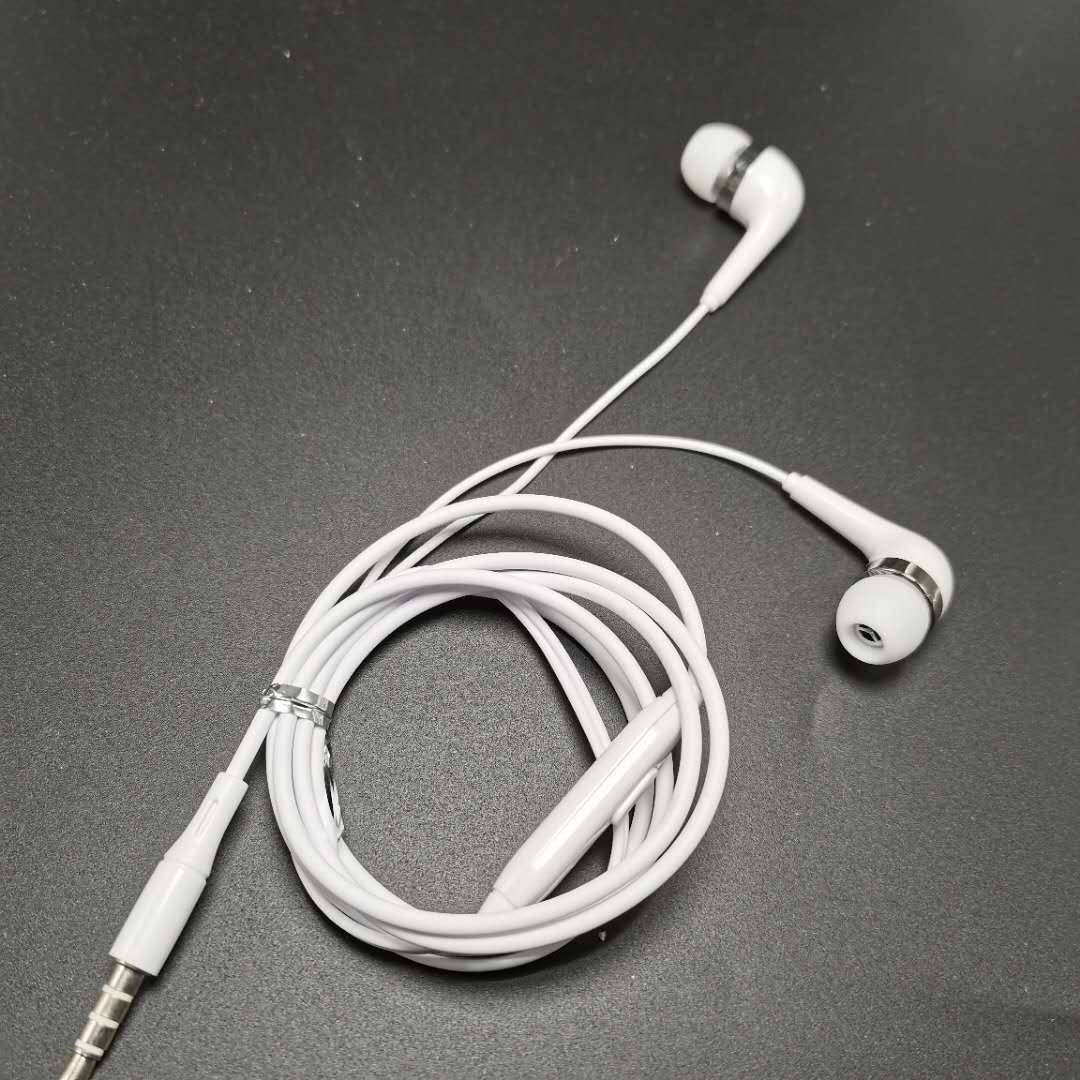 适用智能手机圆口带麦线控平耳入耳半入耳带麦耳机礼品单耳机批发