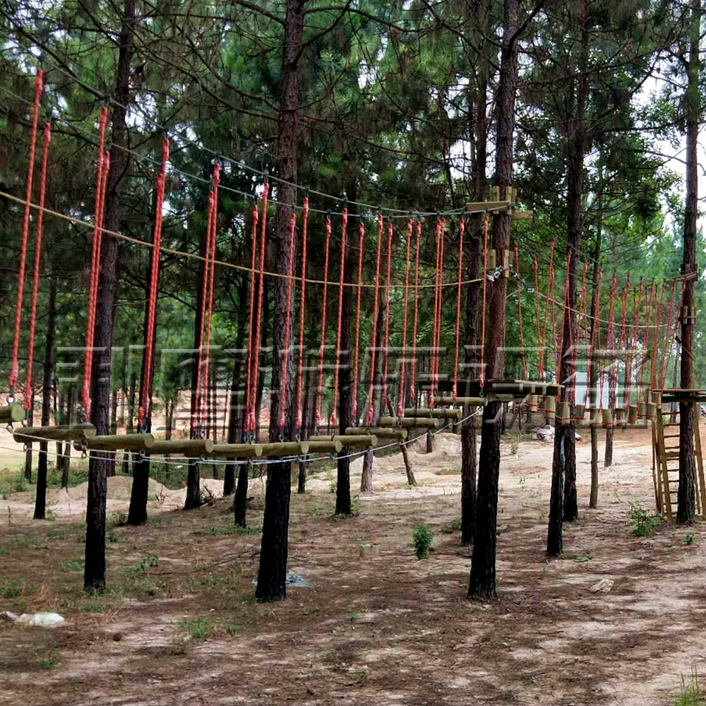 厂家供应儿童成人亲子森林探险器材惊险户外高空丛林穿越拓展设备-阿