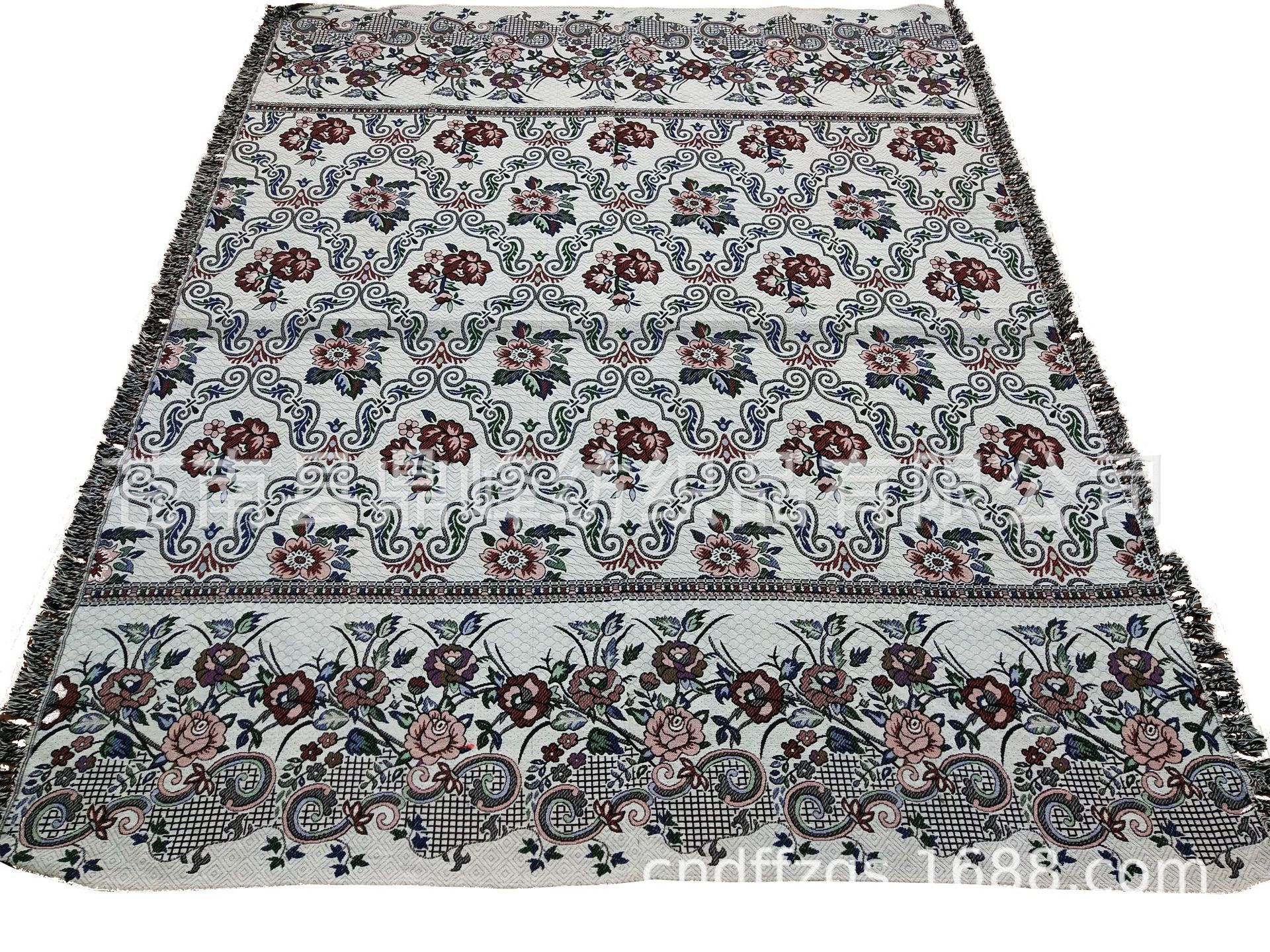 厂家直销精美线毯复古线毯老粗布线毯龙港线毯老式线毯加密流苏