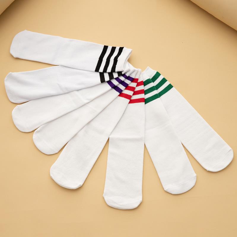 中小学生校服幼儿园园服夏装儿童条纹袜子中筒袜均码防臭透气长袜