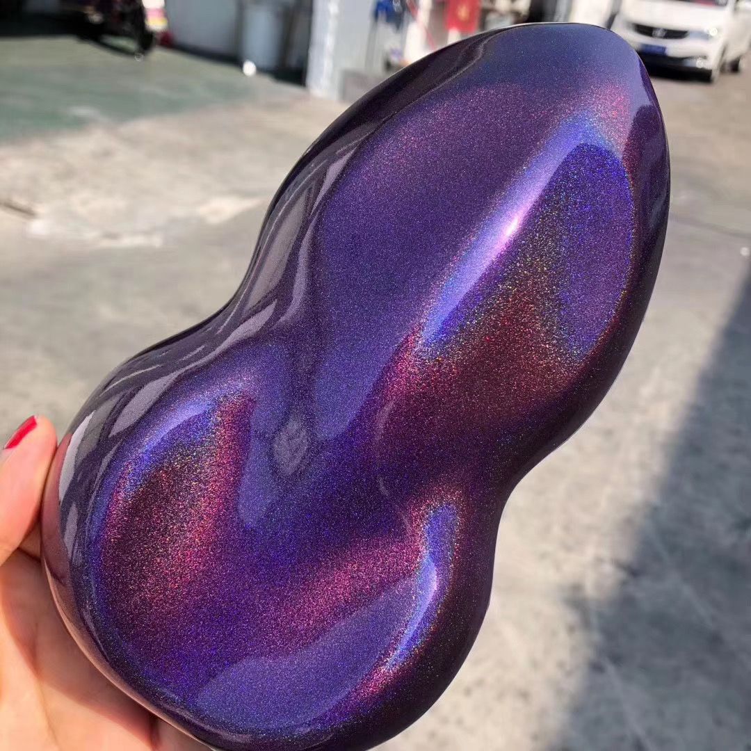 新品 变色龙七彩镭射紫 亮面金属珠光车身改色贴膜