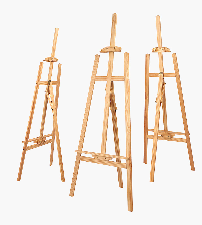 5米黄松木质画架 广告海报展示架儿童画板画架美术用品素描木架