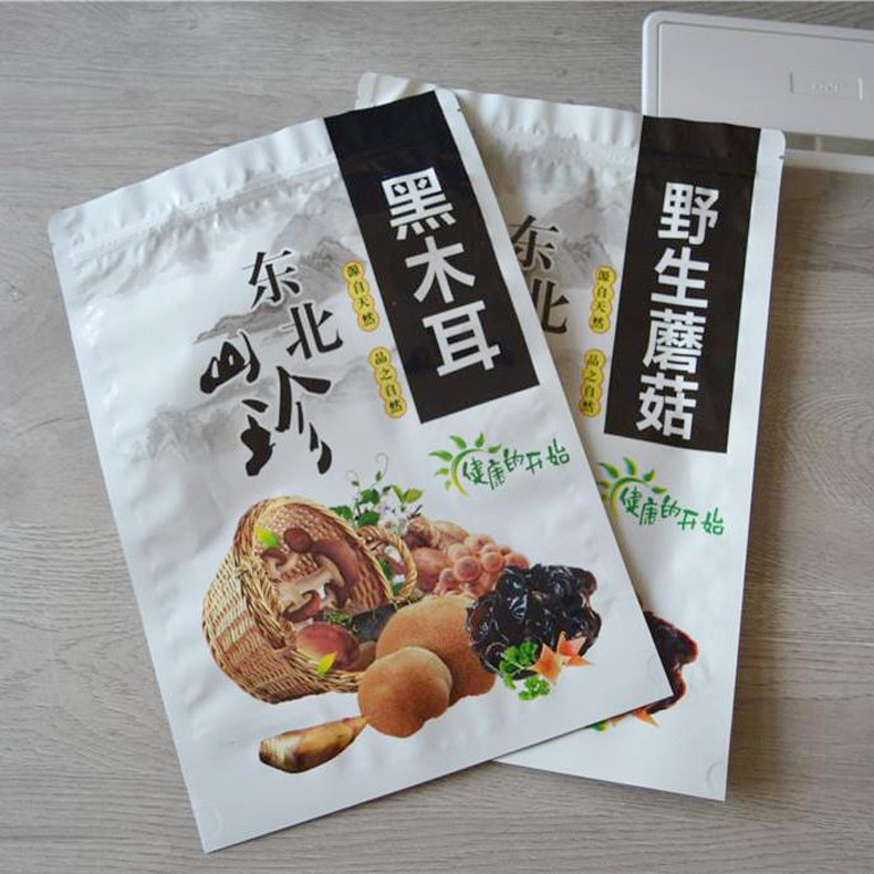 蘑菇食品包装袋彩印复合自封食用菌松茸干货土特产包装袋