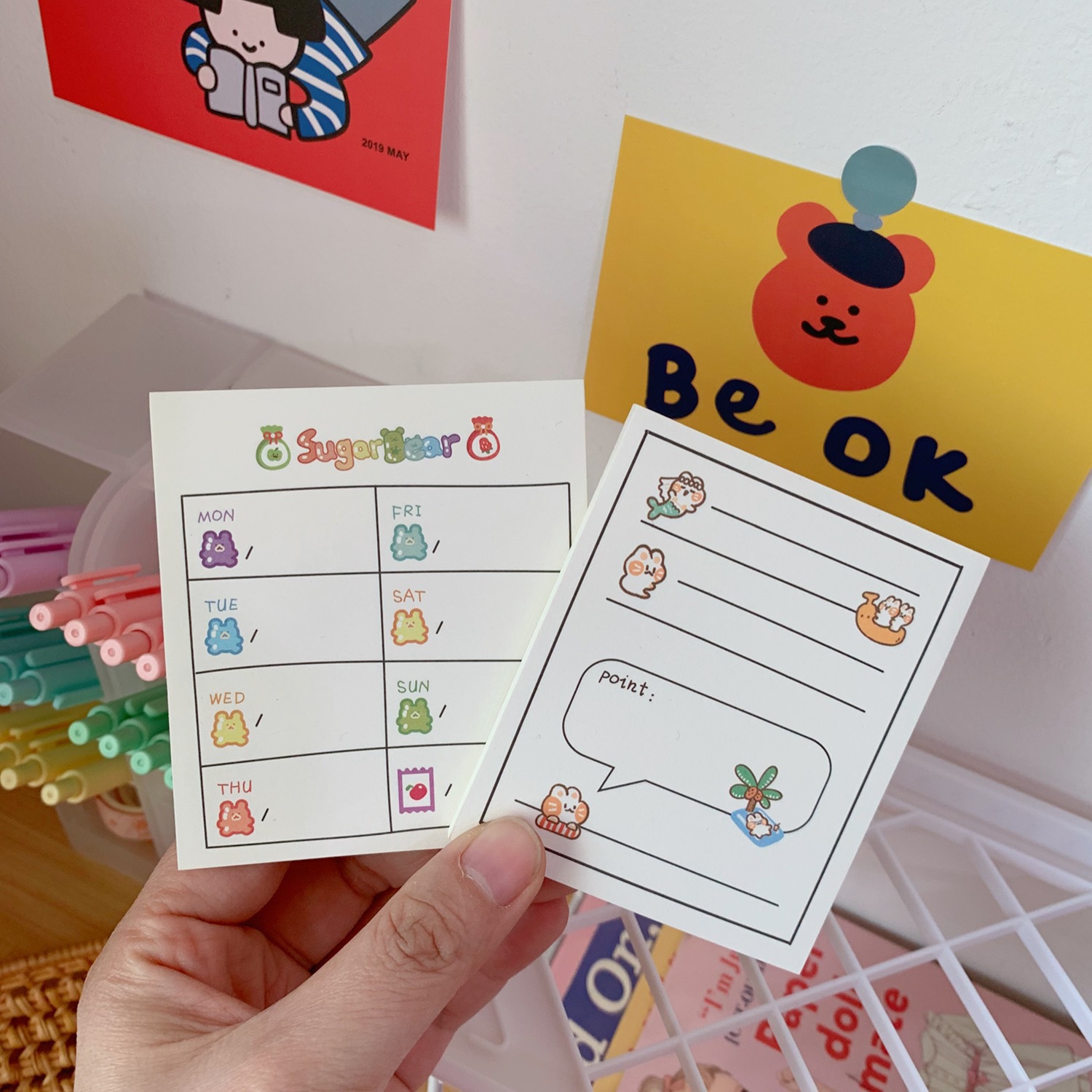 韩版米特猫的积极人生便签本计划留言list打卡备忘便携小本新10款