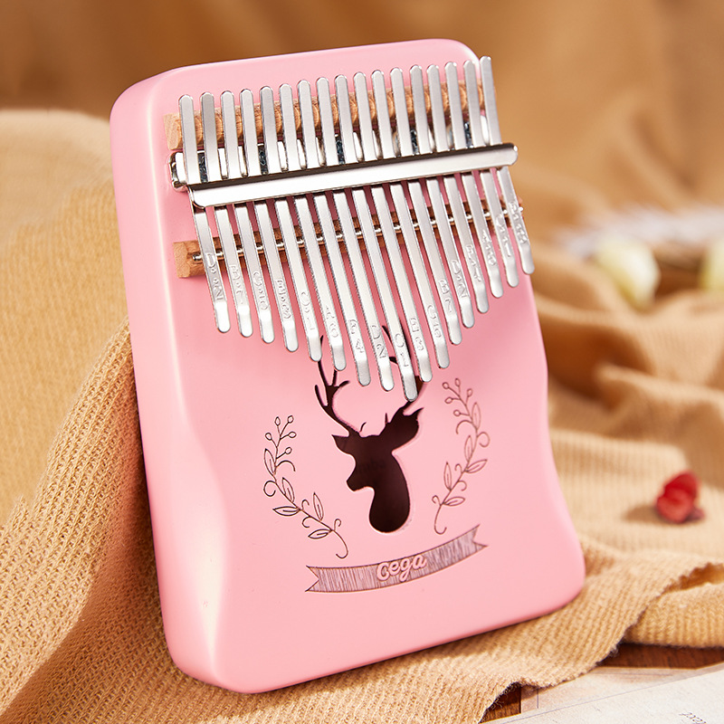 cega拇指琴卡林巴琴17音粉色kalimba双指琴初学者入门手指琴送礼