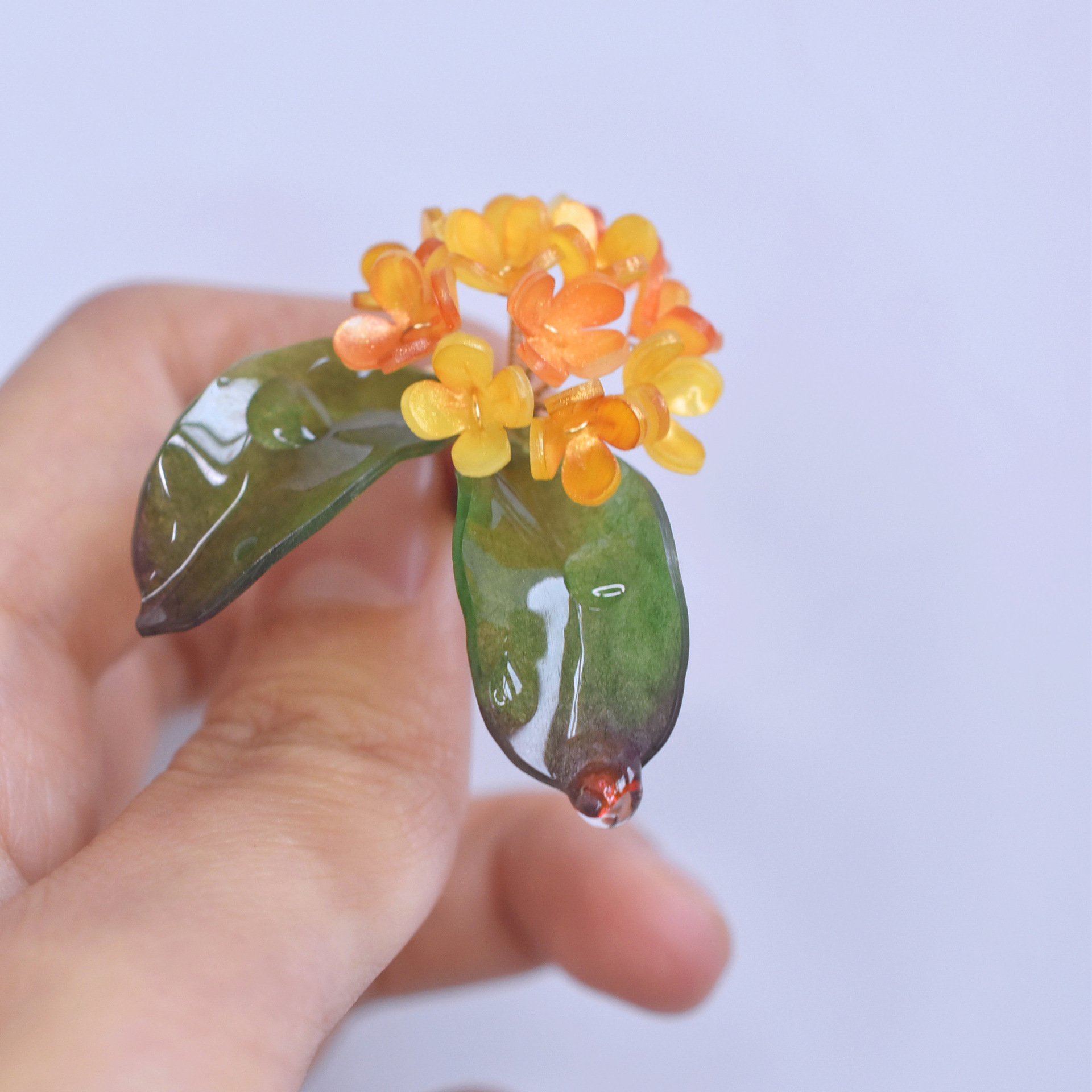 中秋福利款闺蜜礼物金桂花小钗子发饰汉服发型手工手作发钗首饰