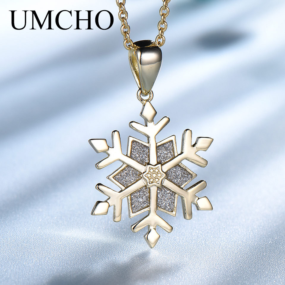 跨境项链s925纯银欧美雪花形宝石吊坠项链镶钻ins风项饰首饰