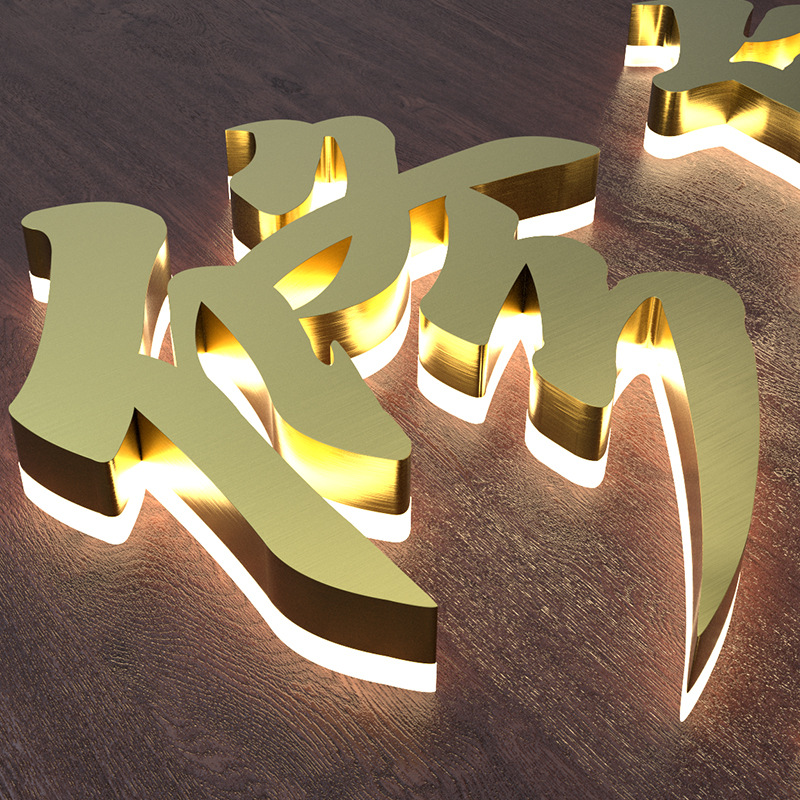 厂家直销 无边发光字招牌广告门头定做led迷你水晶围边超级不锈钢