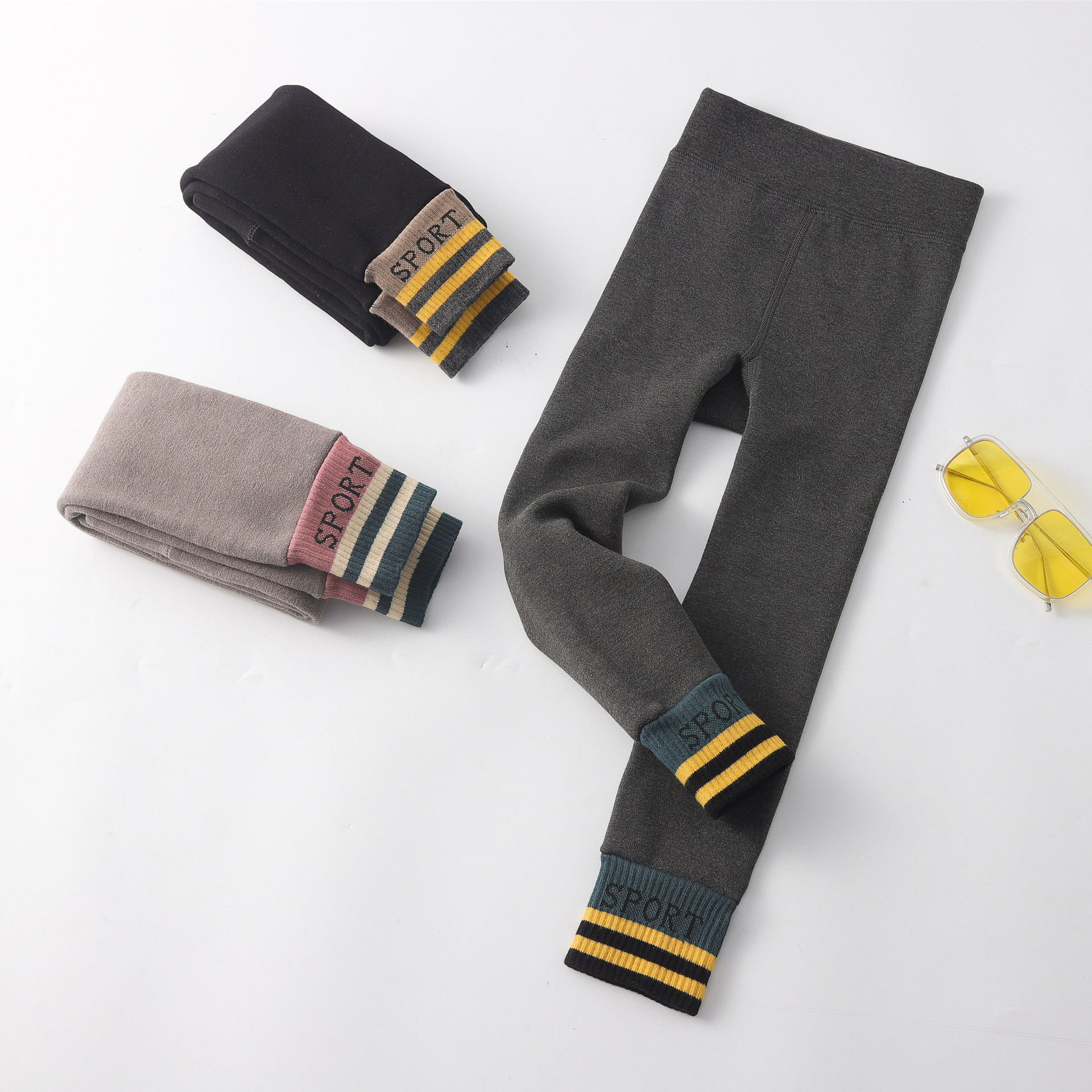 冬季发热蓄热一体裤加绒加厚儿童女宝宝女童打底裤秋冬保暖童裤子