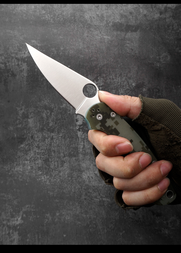 c81折叠刀户外探险求生工具刀不锈钢折叠刀g10柄现货