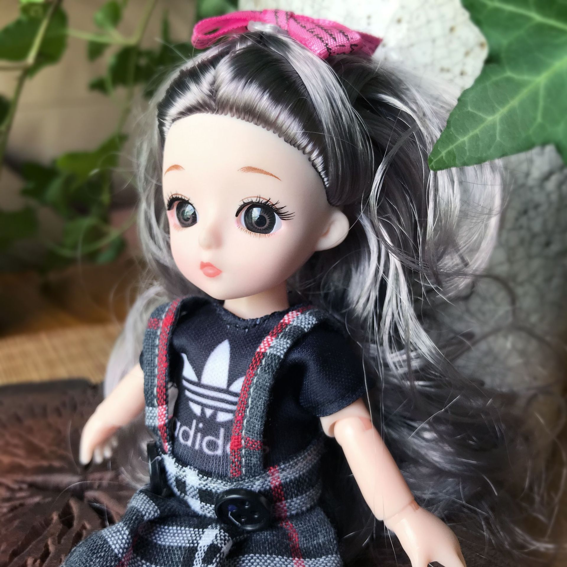 pvc公仔娃娃钥匙扣四肢关节可活动 可爱萌娃包包挂件闺蜜玩具定制