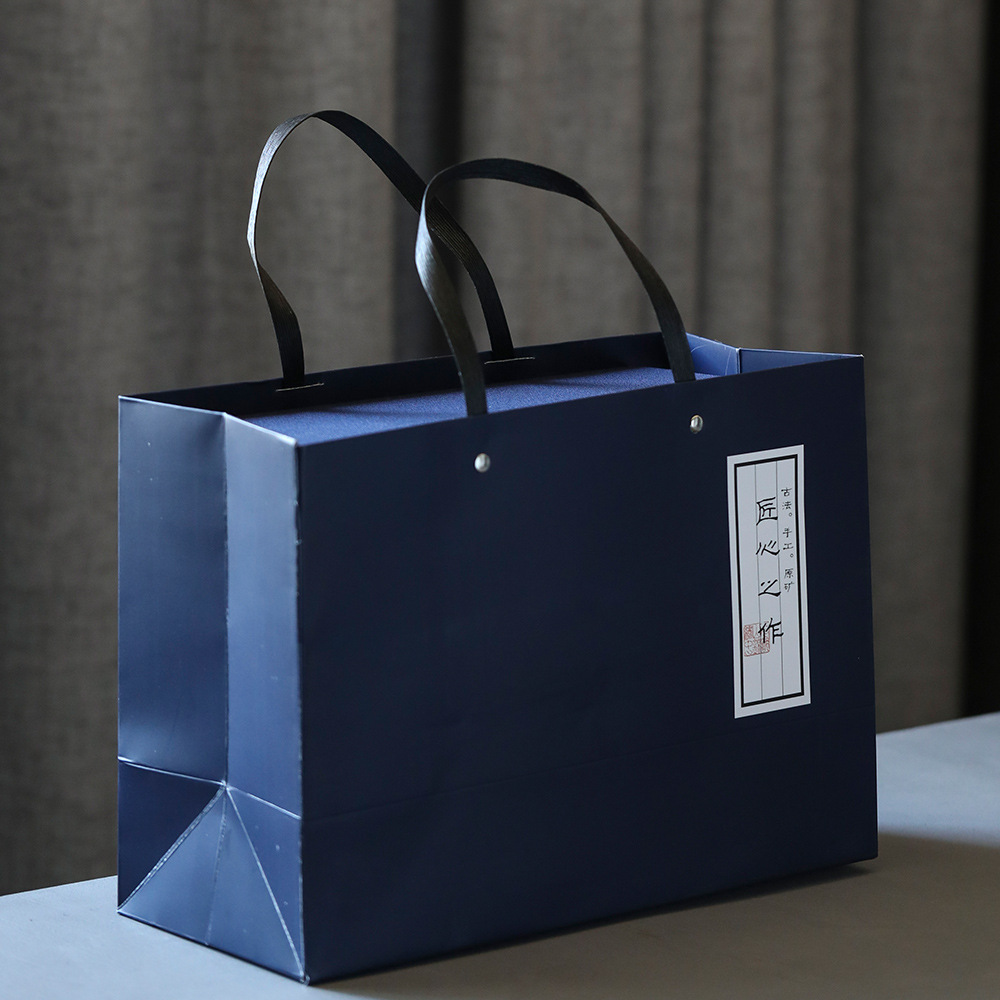 景德镇棉麻多款单杯套装包装盒茶具茶杯蓝布礼品盒长方形锦盒