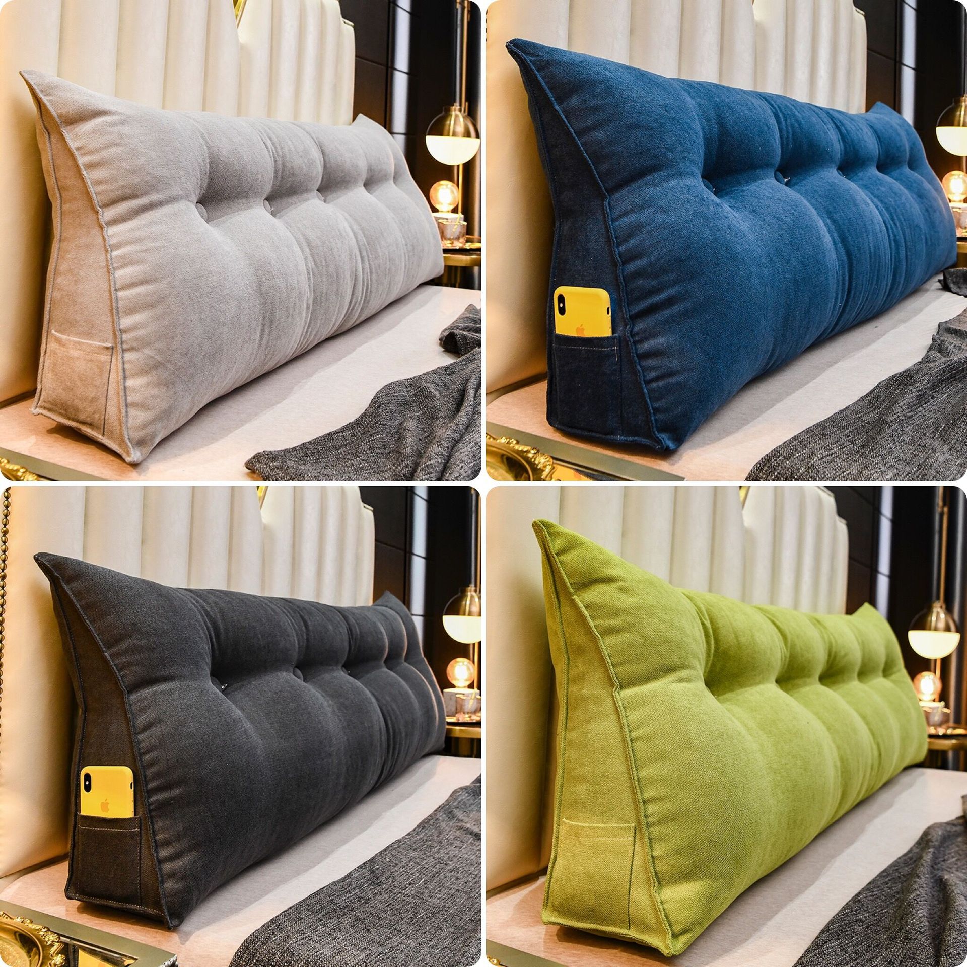 双人床头靠垫护腰床上靠枕大靠背垫软包榻榻米三角床靠背沙发腰枕