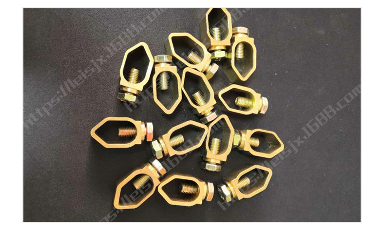 厂家直供 接地棒线夹 电缆固定夹 黄铜线夹 钻头 a型夹 5/8"