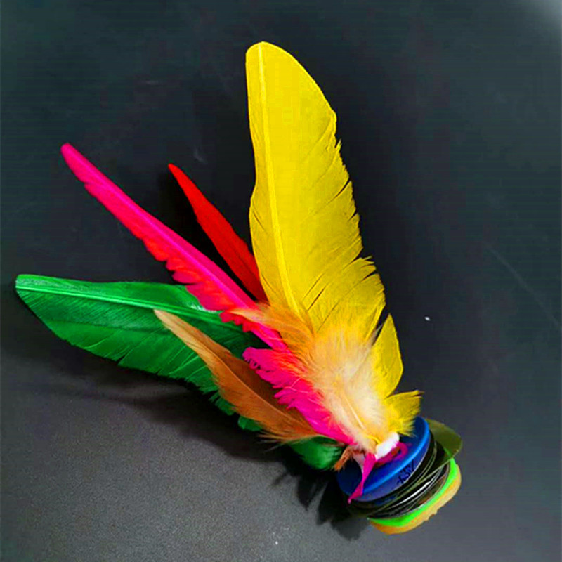 比赛毽子成人健身儿童小学生幼儿园专用 耐踢牛筋底键子 鸡毛毽球