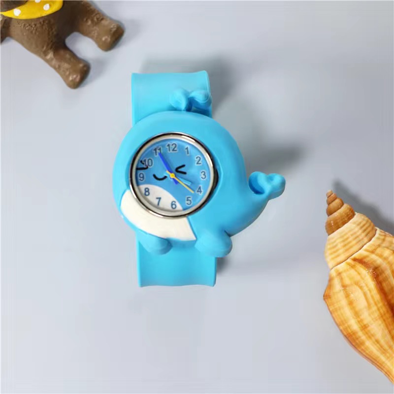 Cartoon Cartoon Pointer Children's Toy Watch Patting Watch Elementary School Student Ring Pop Electronic Quartz Silicone Watch