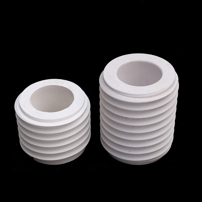 厂家供应螺纹陶瓷柱耐腐蚀陶瓷丝管高强度耐磨陶瓷柱支持定制