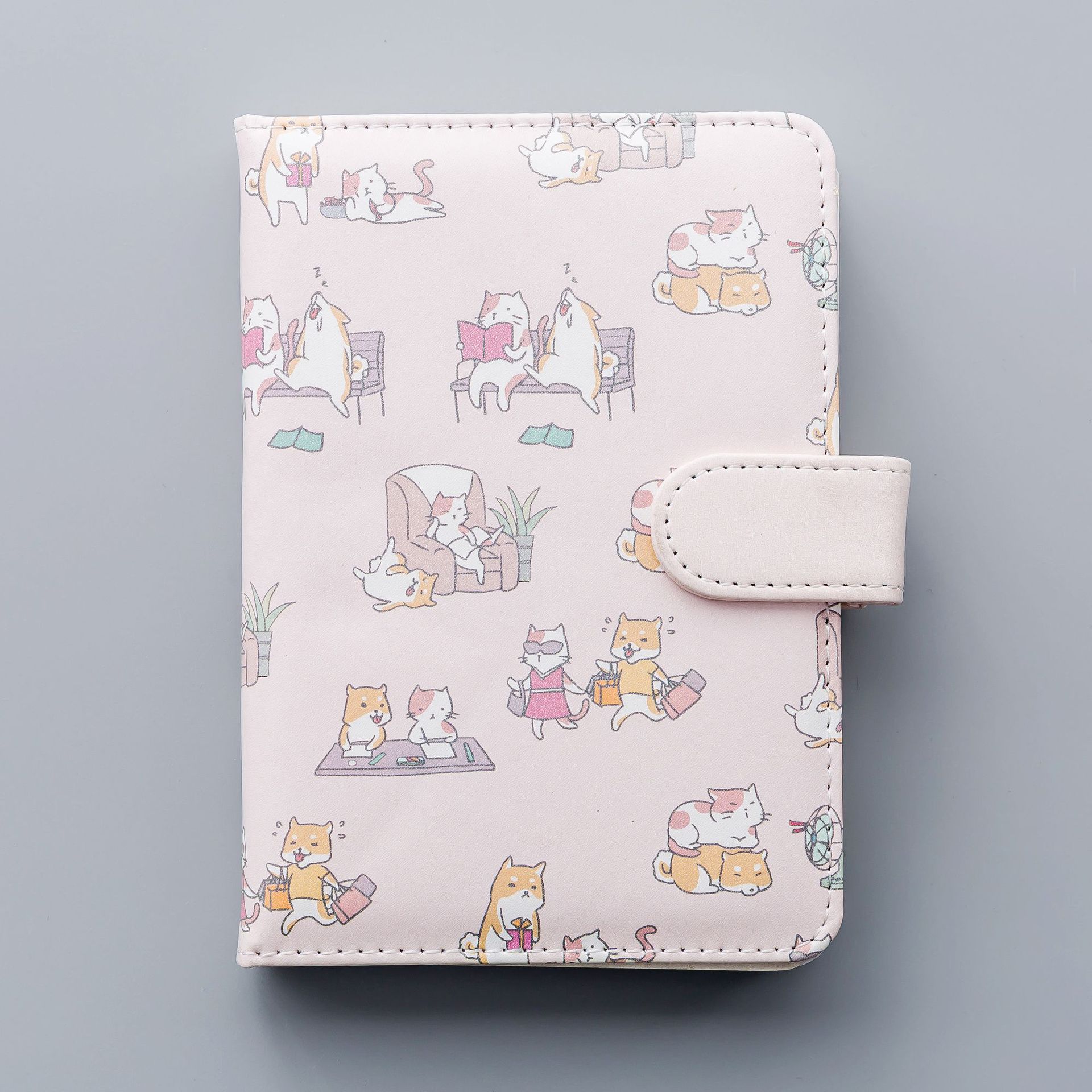 订做清新可爱猫咪裸装本 卡通笔记本 空白日记手账本定制图案logo