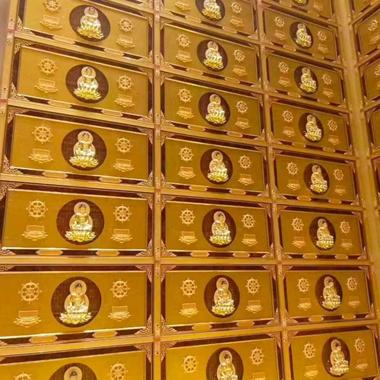 直销单穴位骨灰盒存放架 贴金地藏王殡葬骨灰盒寄存架牌位架