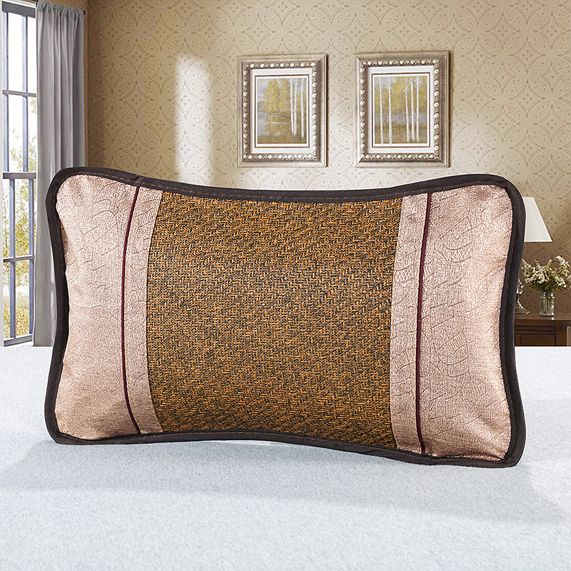 夏天凉席枕头护颈枕芯茶叶夏季竹凉枕单人凉爽夏双人藤枕冰丝家用