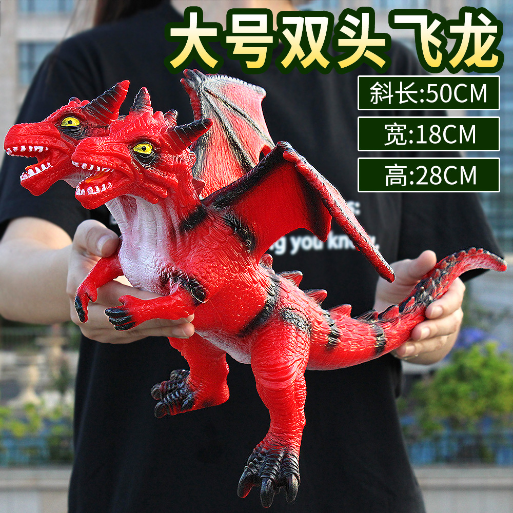 儿童软胶恐龙霸王龙玩具 大号发声恐龙动物模型玩具外贸地摊批发