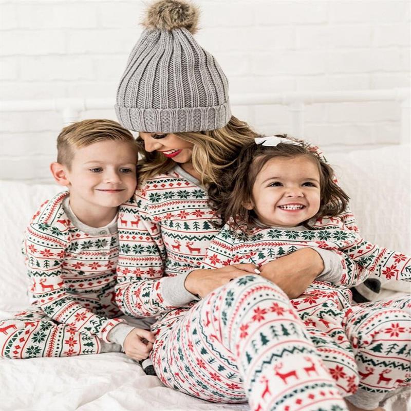 Amazon Independent Station Hot Sale 2022 Autumn and Winter Christmas New Parent-Child Wear Loungewear Suit Pajamas