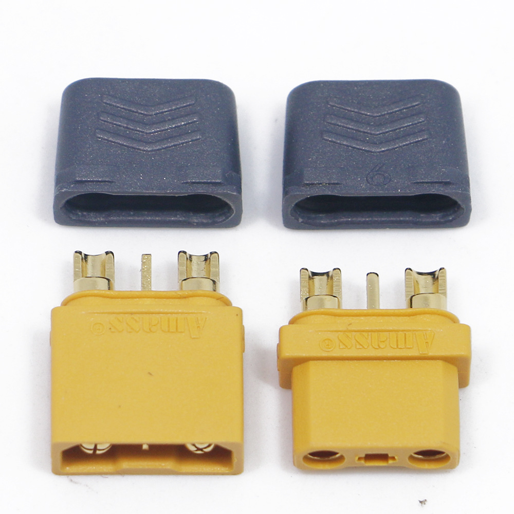 艾迈斯icx301航模插头镀真金带信号接口连接器 amass模型配件